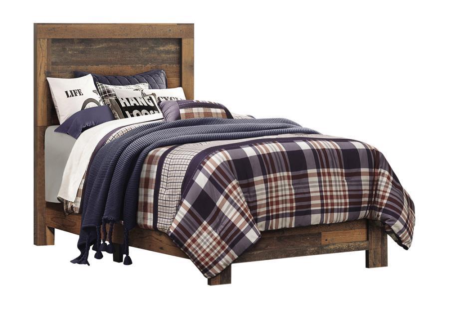 Sidney 4-piece Twin Panel Bedroom Set Rustic Pine Coaster FredCo
