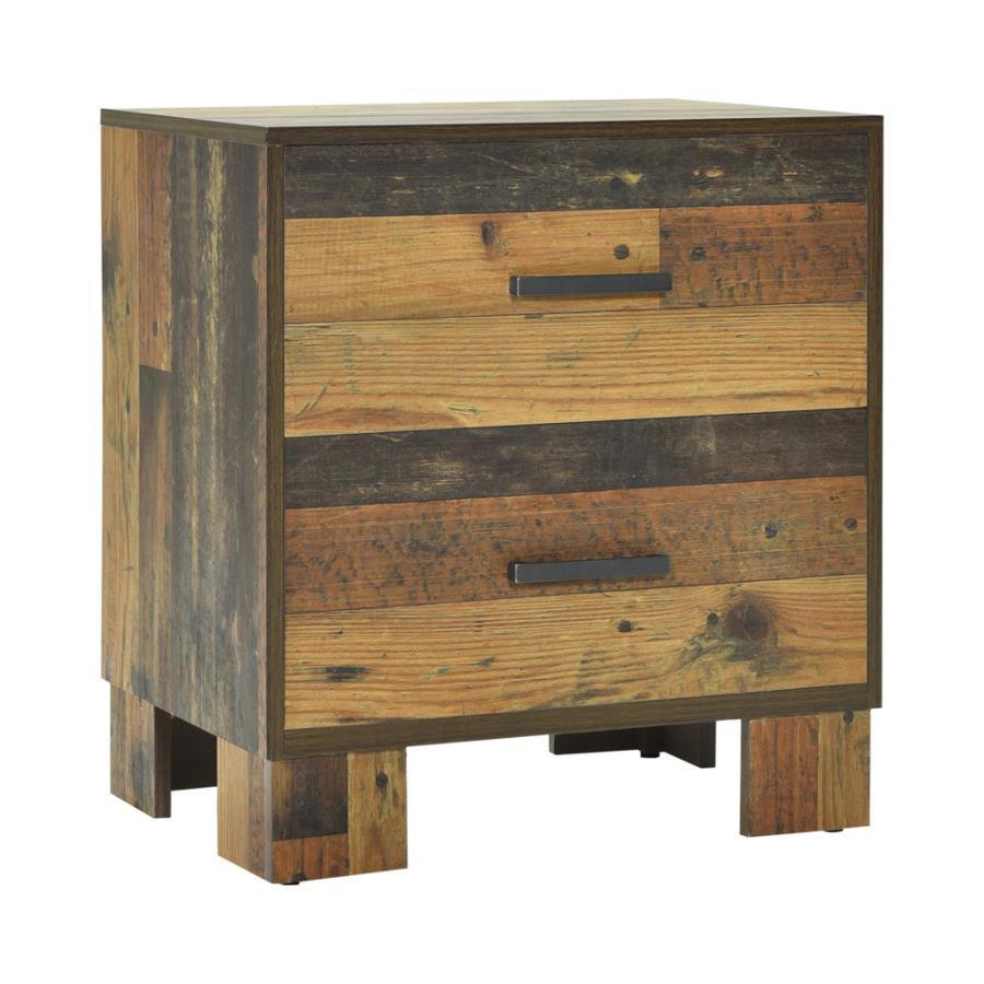 Sidney 4-piece Twin Panel Bedroom Set Rustic Pine Coaster FredCo