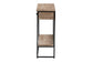 Silas Modern Industrial Natural Brown Finished Wood and Black Metal 2-Drawer Console Table FredCo