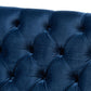 Silvana Modern and Contemporary Navy Velvet Fabric Upholstered Lounge Chair with Acrylic Legs FredCo