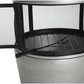 Silver Chiminea 18" Diameter, 40" Height Outdoor Fire Pit with Fire Poker, Silver/Black FredCo