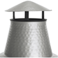Silver Chiminea 18" Diameter, 40" Height Outdoor Fire Pit with Fire Poker, Silver/Black FredCo