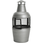 Silver Chiminea 18" Diameter, 40" Height Outdoor Fire Pit with Fire Poker, Silver/Black FredCo