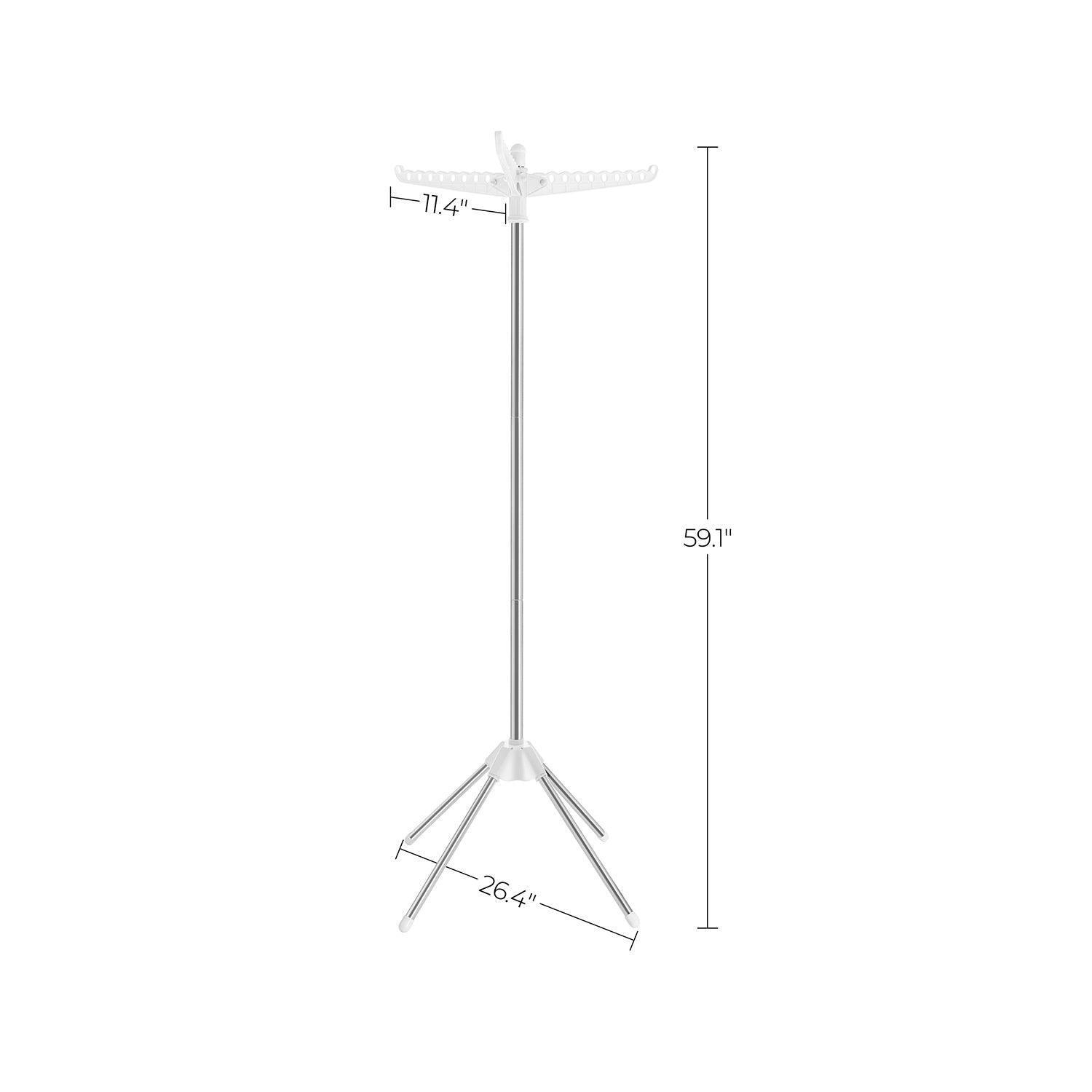 Silver Clothes Drying Rack with Rotary Arms FredCo