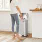Silver Step-Open Trash Can with Plastic Inner Bucket FredCo