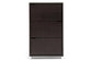 Simms Dark Brown Modern Shoe Cabinet FredCo