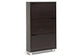 Simms Dark Brown Modern Shoe Cabinet FredCo