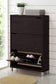 Simms Dark Brown Modern Shoe Cabinet FredCo