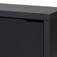Simms Modern and contemporary Dark Grey Finished Wood Shoe Storage Cabinet with 4 Fold-Out Racks FredCo