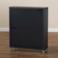 Simms Modern and contemporary Dark Grey Finished Wood Shoe Storage Cabinet with 4 Fold-Out Racks FredCo