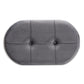Simone Mid-Century Modern Grey Velvet Fabric Upholstered Wood Ottoman FredCo