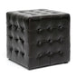 Siskal Dark Brown Modern Cube Ottoman (Set of 2) FredCo