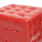 Siskal Red Modern Cube Ottoman (Set of 2) FredCo