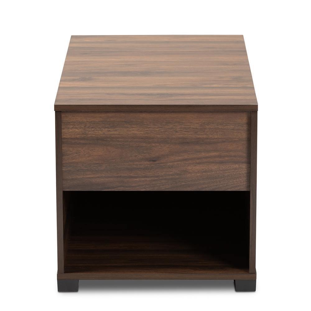 Skylar Modern and Contemporary Walnut Brown Finished Cat Litter Box Cover House FredCo