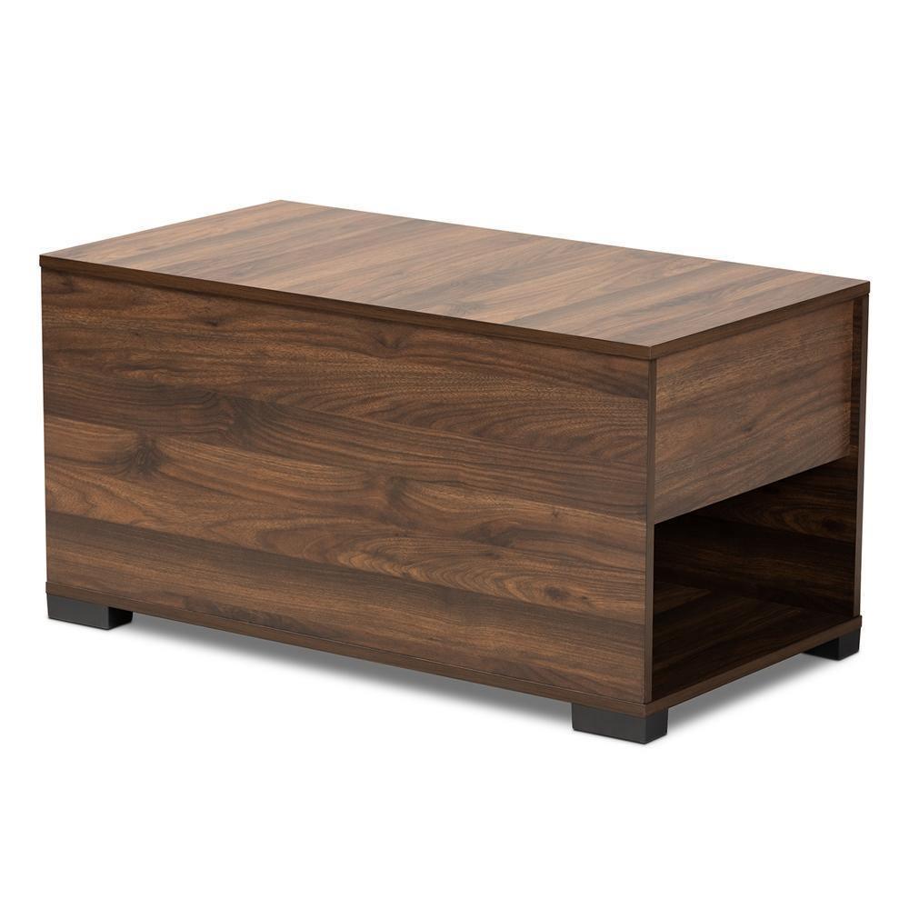 Skylar Modern and Contemporary Walnut Brown Finished Cat Litter Box Cover House FredCo