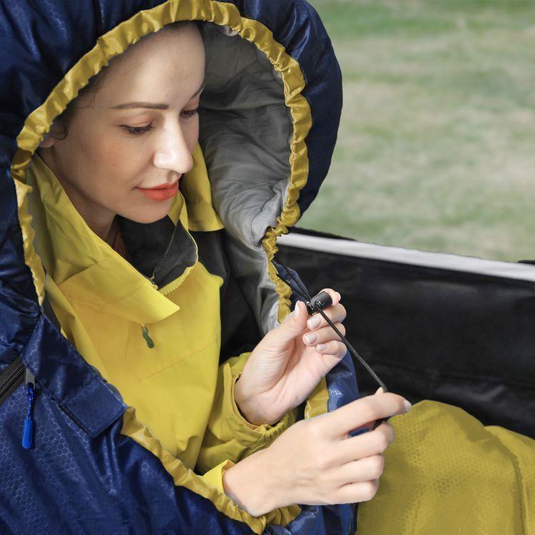 Sleeping Bag Navy Blue and Yellow FredCo