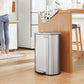 Sliver Steel Step-Open Trash Can with Lid FredCo