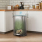 Sliver Steel Step-Open Trash Can with Lid FredCo