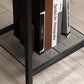 Small Accent Side Table with Shelf, Brown and Black FredCo