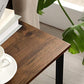 Small Accent Side Table with Shelf, Brown and Black FredCo