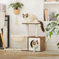 Small Cat Condo with Scratching Posts Brown FredCo