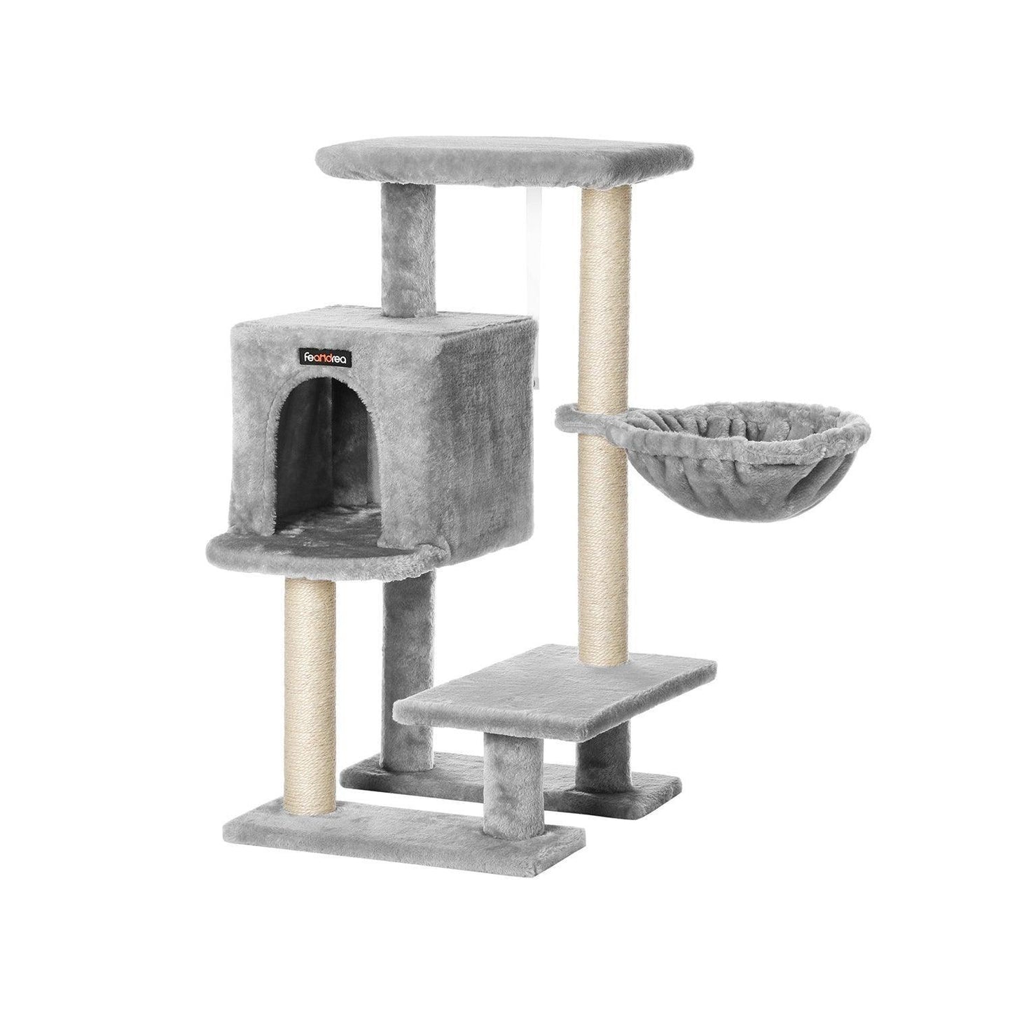 Small Cat Tower with Hammock, Gray FredCo