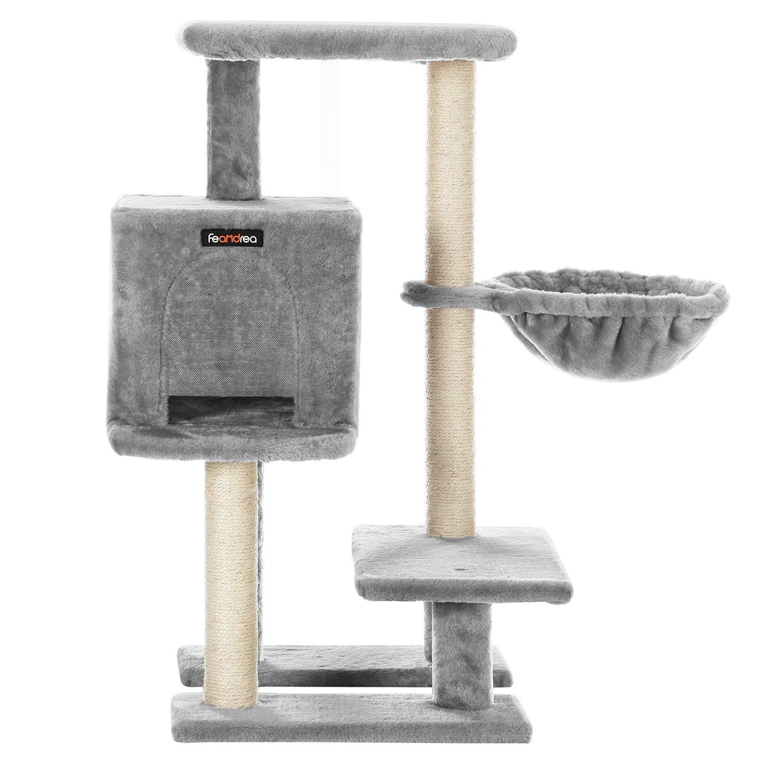 Small Cat Tower with Hammock, Gray FredCo
