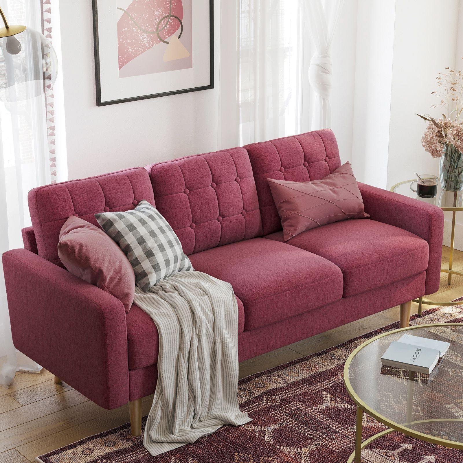 Sofa 71.7 x 31.7 x 33.1 Inches Red FredCo