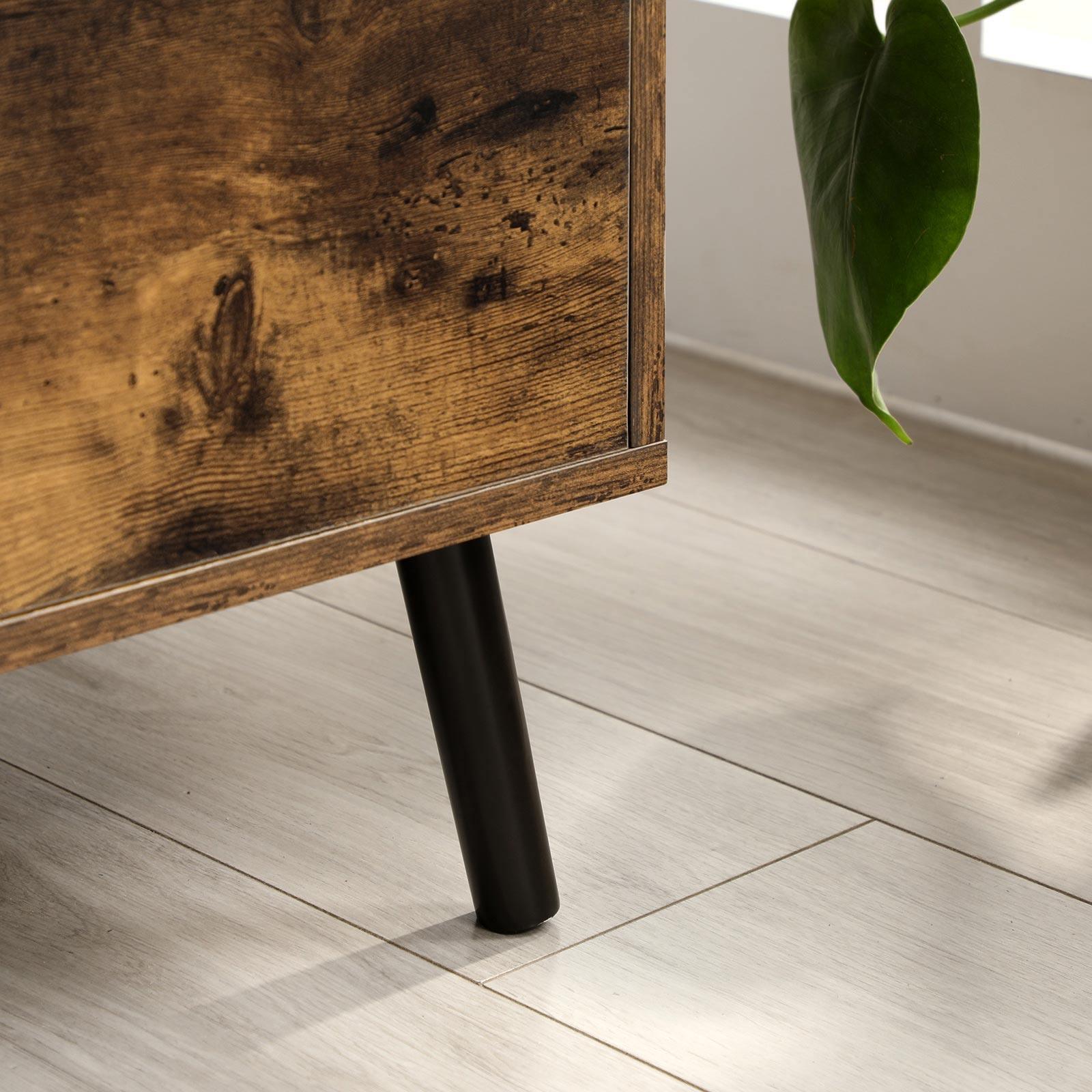 Sofa Side Table Rustic Brown FredCo