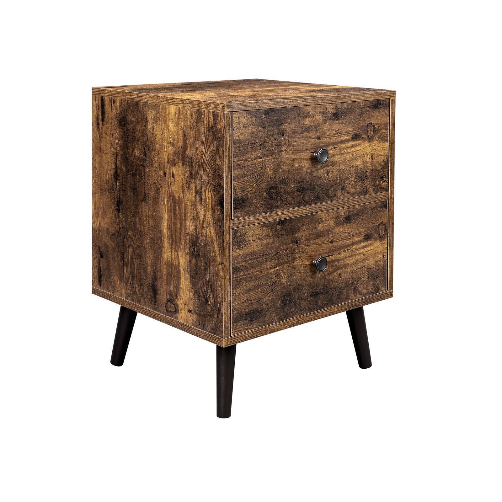 Sofa Side Table Rustic Brown FredCo