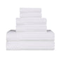 Soho Cotton Textured Ribbed Checker Border Absorbent 6-Piece Towel Set FredCo