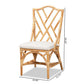 Sonia Modern and Contemporary Natural Finished Rattan Dining Chair FredCo