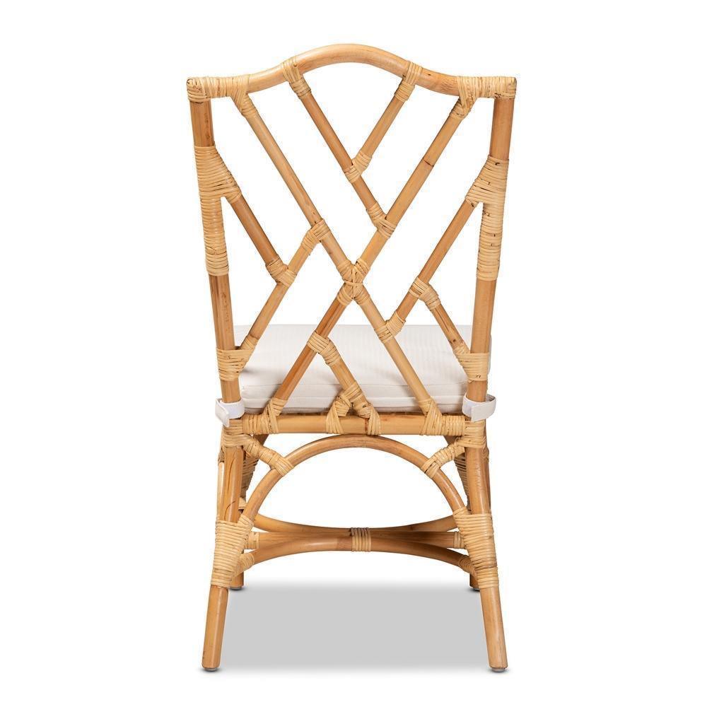 Sonia Modern and Contemporary Natural Finished Rattan Dining Chair FredCo