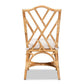 Sonia Modern and Contemporary Natural Finished Rattan Dining Chair FredCo