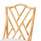 Sonia Modern and Contemporary Natural Finished Rattan Dining Chair FredCo
