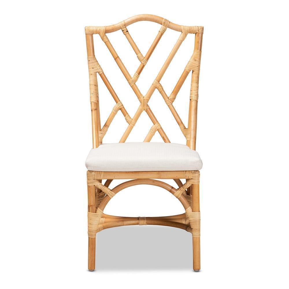Sonia Modern and Contemporary Natural Finished Rattan Dining Chair FredCo