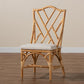 Sonia Modern and Contemporary Natural Finished Rattan Dining Chair FredCo