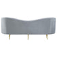 Sophia 2-piece Upholstered Living Room Set with Camel Back Grey and Gold 506864-S2 Coaster FredCo