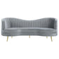 Sophia 3-piece Upholstered Living Room Set with Camel Back Grey and Gold 506864-S3 Coaster FredCo