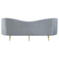 Sophia 3-piece Upholstered Living Room Set with Camel Back Grey and Gold 506864-S3 Coaster FredCo