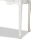 Sophie Classic Traditional French Country White and Brown Finished Large 3-Drawer Wood Console Table FredCo