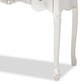 Sophie Classic Traditional French Country White and Brown Finished Small 3-Drawer Wood Console Table FredCo
