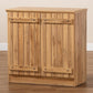 Sorina Modern and Contemporary Farmhouse Natural Oak Brown Finished Wood 2-Door Shoe Cabinet FredCo
