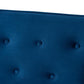 Sorrento Mid-century Modern Navy Blue Velvet Fabric Upholstered Walnut Finished 3-Piece Wooden Living Room Set FredCo