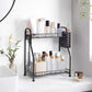 Spice Rack Black 2 Shelves FredCo