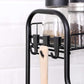 Spice Rack Black 2 Shelves FredCo