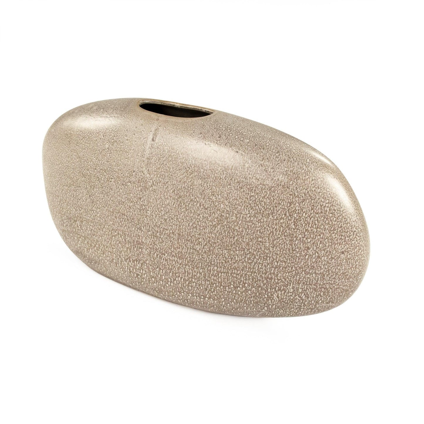 Splash Grey Oval Pebble Vase CB3546-19-R694 FredCo
