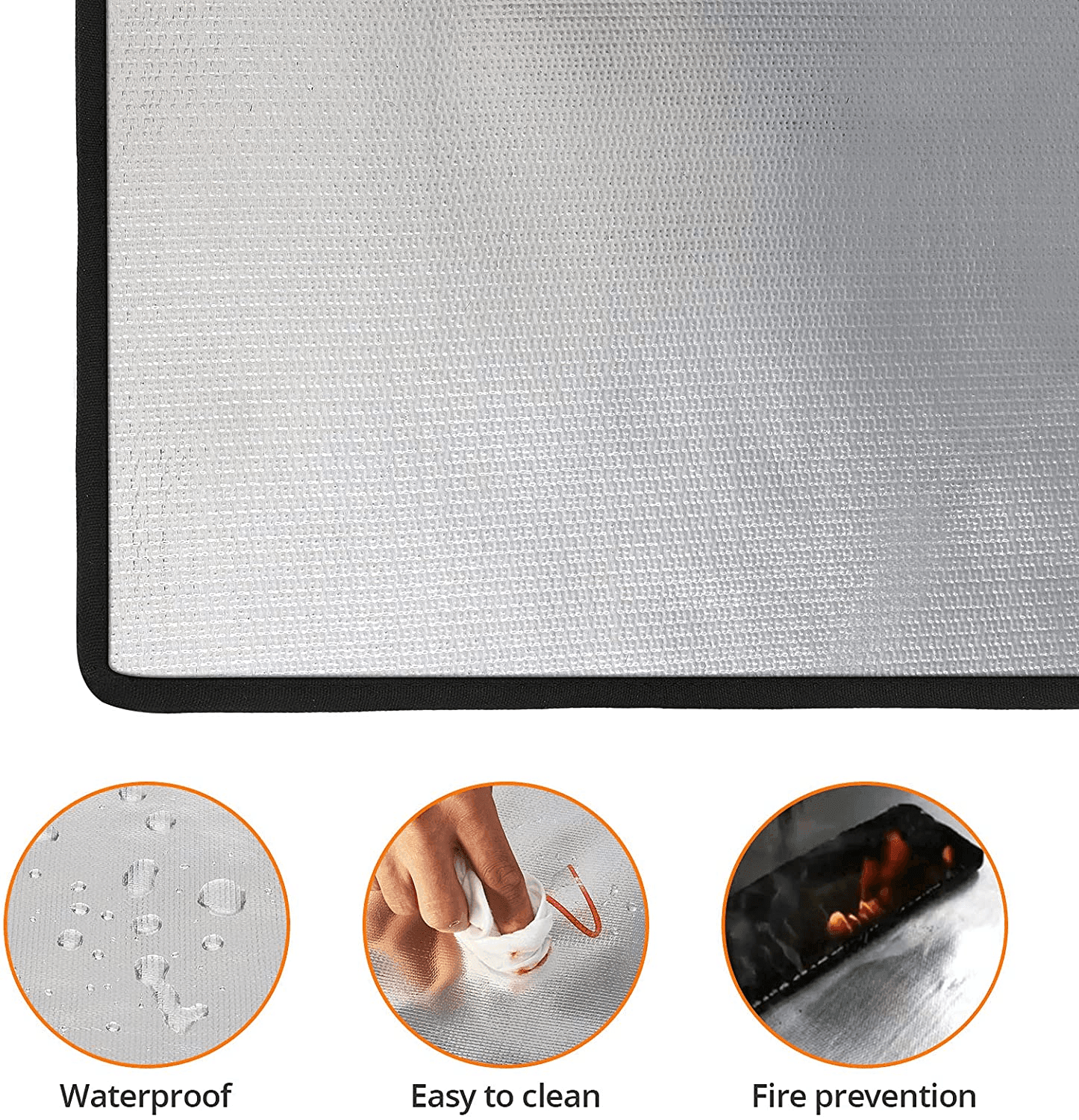 Square Fire Pit Mat Round, Rectangular Fire Pit, Fire Pit Pad Grill Mats Deck Protector FredCo