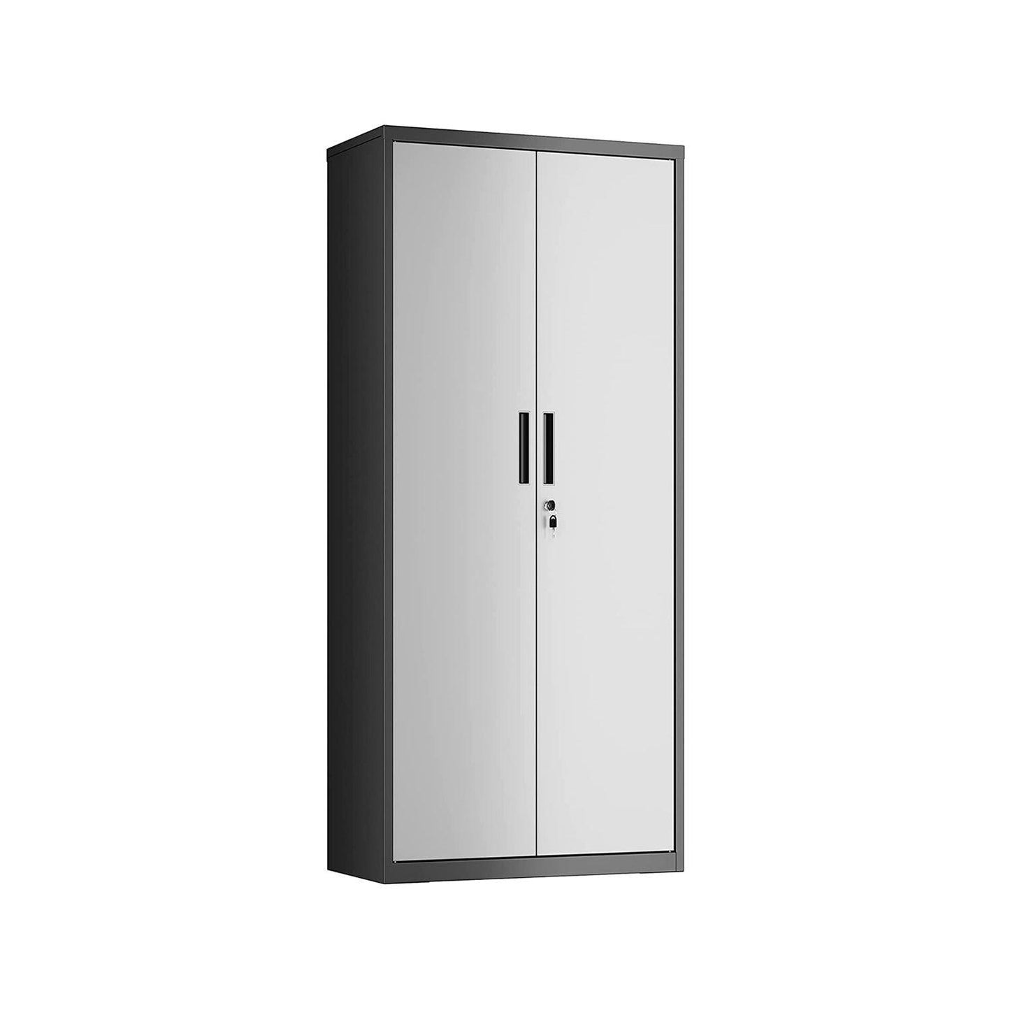 Steel Cabinet with Lock Silver 70" FredCo