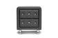 Stella Crystal Tufted Black Upholstered Modern Nightstand FredCo